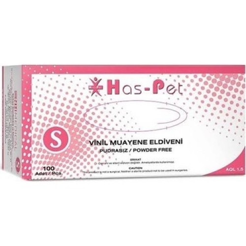 Haspet Muayene Eldiveni Pudrasız Küçük Boy Small 100 lü
