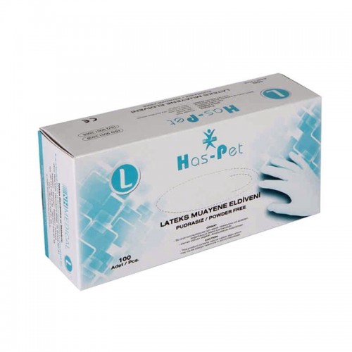 Has-Pet Haspet Pudrasız Eldiven Vinil Large 100 Lü