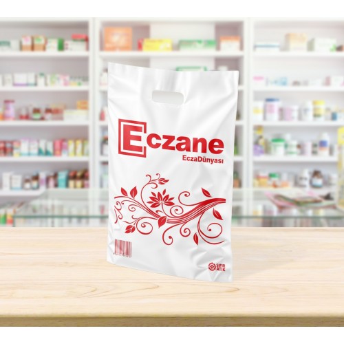 Büyük Boy Eczane Poşeti El Geçme 28x40 cm (1 Paket 160 ADET)